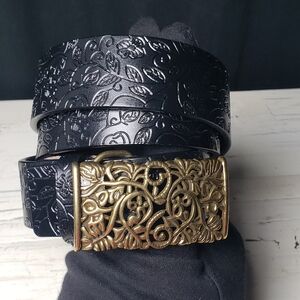 Roror Leather Floral Design Fashion Belt style in Women's size 30